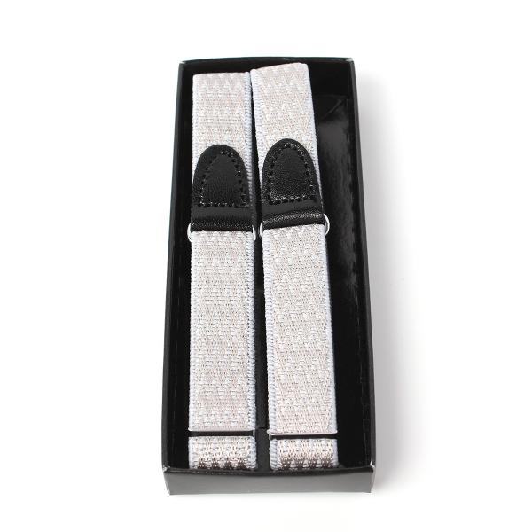 EXCY FORMAL  日本製アームバンド ヘリンボーン柄 ライトグレー 長さ調節可能