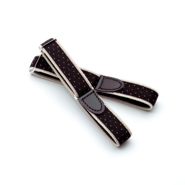 EXCY FORMAL  日本製アームバンド ブラック ベージュ 水玉柄 長さ調節可能
