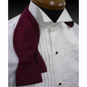蝶ネクタイ ドット エンジ 手結び ダービータイ 日本製