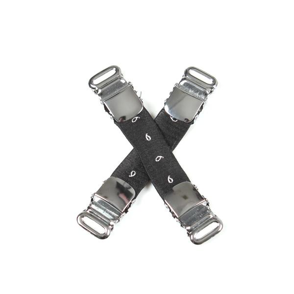 EXCY FORMAL  シャツガーター ペイズリー ブラック 日本製