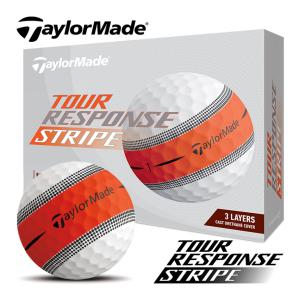【即納可能】テーラーメイド 2024 ツアーレスポンス ストライプ オレンジ ゴルフ ボール 1ダース(12球) TaylorMade｜exgolf