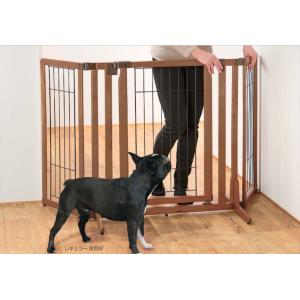 リッチェル　ペット　木製おくだけドア付ペットゲートH ワイド　※超小型犬用〜中型犬用　（＊4t車以外...