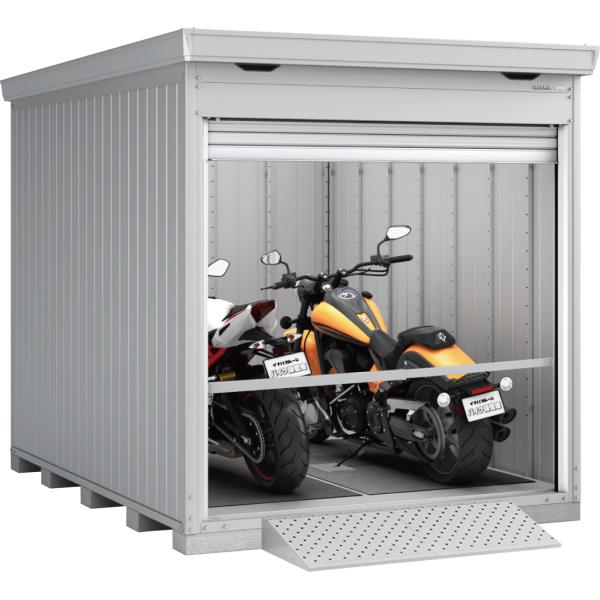 イナバ物置　バイク保管庫　FM-2230HYN【床付タイプ】（ハイルーフ/一般型）　バイクガレージ　...