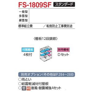 イナバ物置 フォルタ FS-1809SF(スタ...の詳細画像2