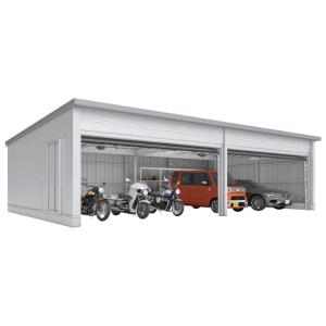 イナバ物置　タフレージ　WG-D6060・66MP（オーバースライドタイプ/一般型/4台収納タイプ）