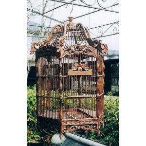 鳥かご スタンド 大型 ケージ インテリア アンティーク 竹 ゲージ 鳥籠
