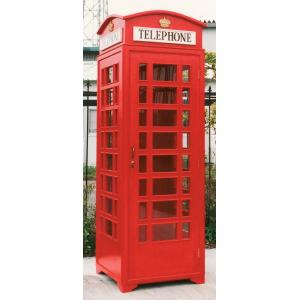 テレフォンボックス　赤（35217R）（ジャービス商事）　大型オブジェ　ディスプレイ用品　内装　施設...