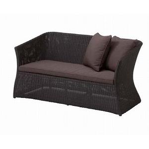 ロムガーデン　庭座　ダブルソファ（ダークブラウン）　KFB-C009（34709400）（タカショー...
