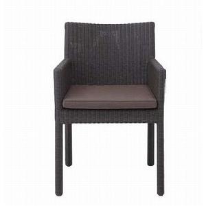 ロムガーデン　庭座　スクエアチェアー（ダークブラウン）　KFB-C013（34714800）（タカシ...