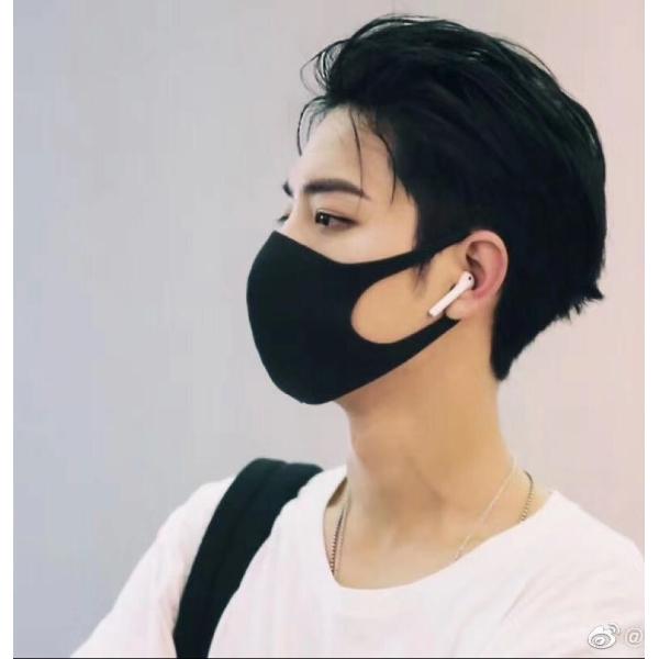 マスク 洗える 立体 ウレタン マスク ２枚入り ポリウレタン ブラック 黒マスク 花粉症 対策 ウ...