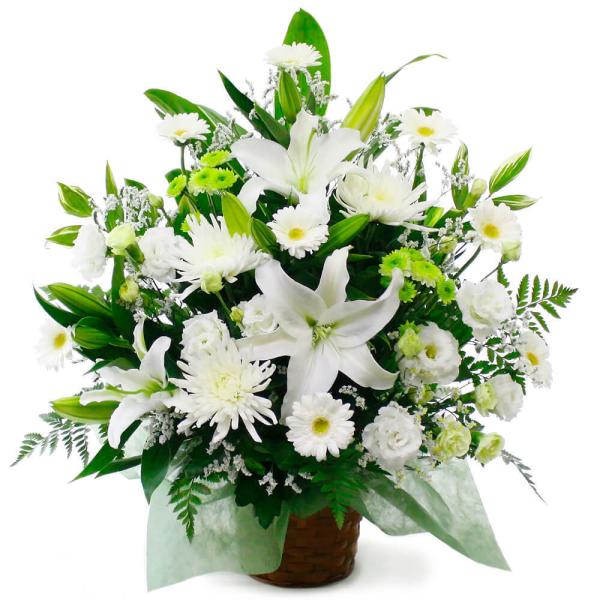 供花 「お供えアレンジコンドレンス」 (電報なし) お供え花 フラワー 白 お悔やみ 仏花 枕花 生...