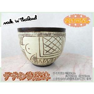 植木鉢　鉢　プランター　受け皿なし　丸型　植木鉢　ポット　セラミック　陶器　おしゃれ　ホワイト　ブラ...