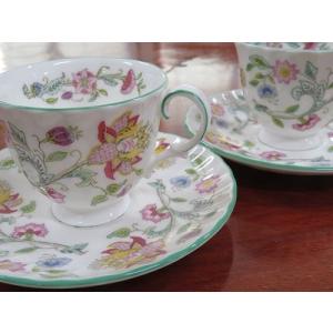 Minton ミントン 英国製 ハドンホール グリーン デミタスカップ C/S　カップ＆ソーサー