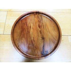 盆 丸盆 木製 屋久杉 お盆 長寿 ギフト 天然木 お祝い 和風 : EX.mart