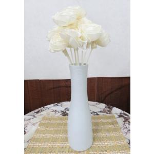 花瓶　花器　フラワーベース　陶器　白　オフホワイト　33.5ｃｍ　シンプル　ナチュラル