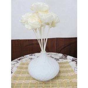 花瓶　花器　フラワーベース　陶器　白　オフホワイト　16.5ｃｍ　シンプル　ナチュラル｜exmart