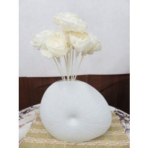 花瓶　花器　フラワーベース　陶器　白　オフホワイト　24ｃｍ　シンプル　ナチュラル