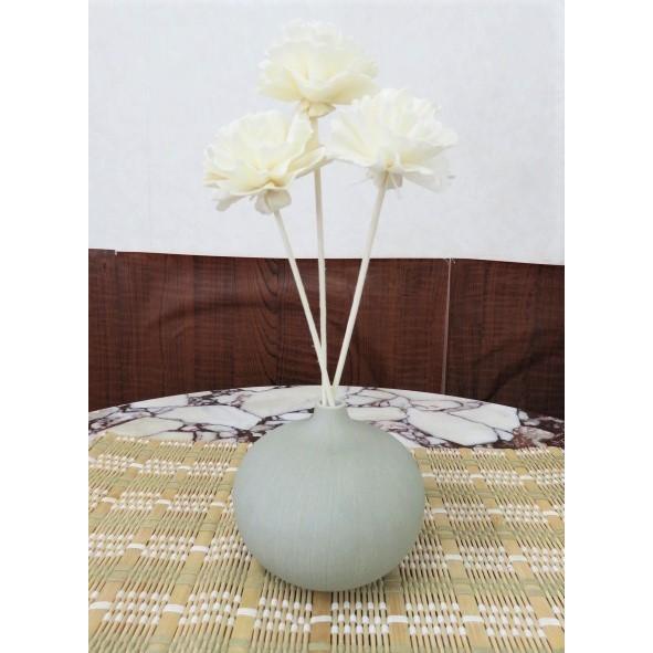 花瓶　花器　フラワーベース　一輪挿し　陶器　グレー　10.5ｃｍ　シンプル　ナチュラル