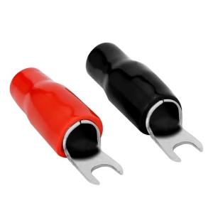 20pcs バリアスペードフォーク端子コネクタ4 GA AWGゲージ赤と黒のカバーを圧巻｜exp-market