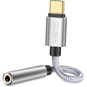 GLUBEE USB C - 3.5mmヘッドホンジャックアダプター USB C - オーディオ USB Type-C - 3.5mmアダプター 編組ナイロンケーブル DACアダプター ほとん｜exp-market