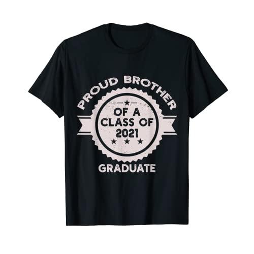 Vintage Proud Brother of a 2021年 シニア卒業生クラス 2021年 T...