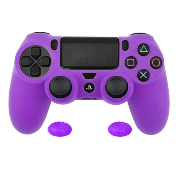 ZOMTOP PS4コントローラー用シリコンカバー スキン ケース 保護カバー 耐衝撃(紫の)