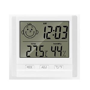 「ZHOU」デジタル温度計 卓上湿度計 室温計 温湿度計 顔文字でお知らせ 赤ちゃんの健康管理 デジタル温度計デジタル室内温湿度計 コンパクト 壁掛け｜exp-market