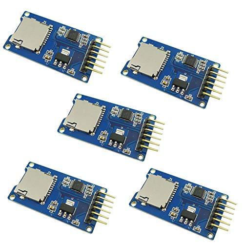 KKHMF 5個 Micro SD TFカードメモリシールドモジュール Arduinoに対応 SPI...