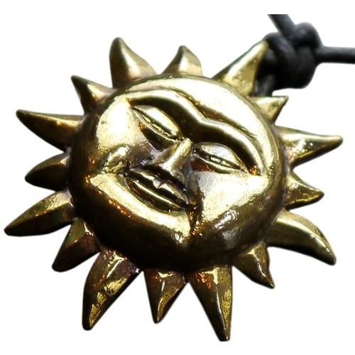 [シルバーワン] ho マヤの太陽神 ゴールド サンマーク チョーカー メンズ ネックレス