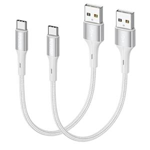 RAVIAD USB Type C ケーブル【0.3m/2本セット】タイプ C ケーブル 3A 急速充電 高速データ転送 高耐久ナイロン編み USB-A to USB-C ケーブル Xiaomi｜exp-market