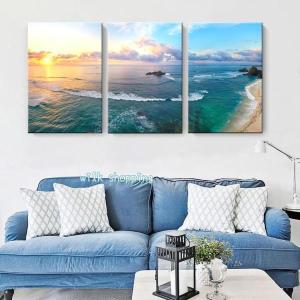 3枚セット 絵画 海 インテリア ファブリック ...の商品画像