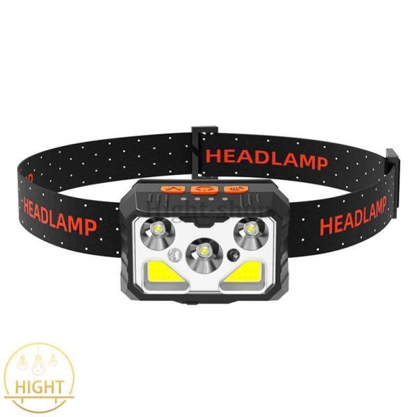 LED ヘッドランプ 防水 高輝度 強力 USB充電式 センサー付き 釣り 登山 キャンプ 現場仕事...