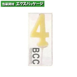 カメヤマ　パステルナンバーキャンドル　「4番」　1本　取り寄せ品　池伝【在庫限り】