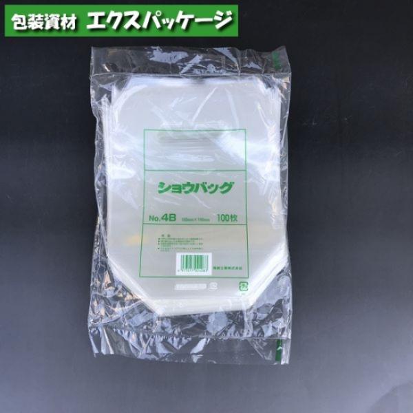 ショウバッグ　No.4B　プラマーク入　100枚　透明　OPP・CPP　0714836　福助工業