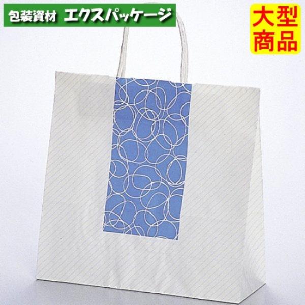 手提袋　ラッピーバッグ　No.3　リングストライプ　300枚　0120529　ケース販売　大型商品　...