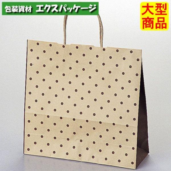 手提袋　ラッピーバッグ　No.3　水玉茶　300枚　0120601　ケース販売　大型商品　取り寄せ品...