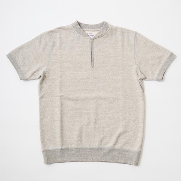 FELCO フェルコ  10オンス 半袖スウェット ハーフジップ ベースボールカラー 日本製