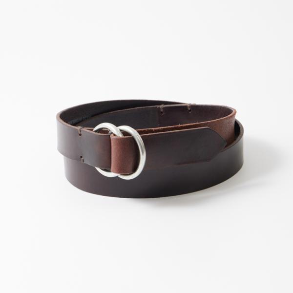 HALCYON BELT COMPANY ハルシオンベルトカンパニー  ダブルリング レザーベルト ...