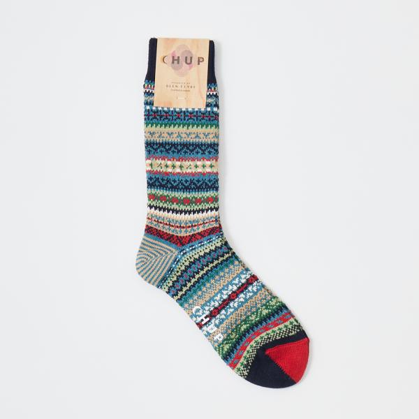 CHUP (チュプ) 総柄 コットン ソックス 靴下 メンズ 日本製
