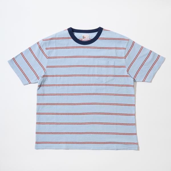 FELCO フェルコ  クルーネック ストライプ ポケットTシャツ メンズ 日本製