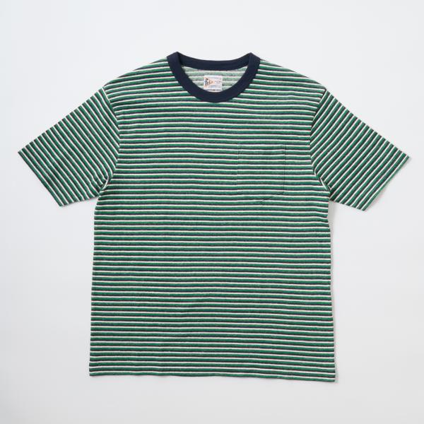 FELCO フェルコ  クルーネック ストライプ ポケットTシャツ メンズ 日本製