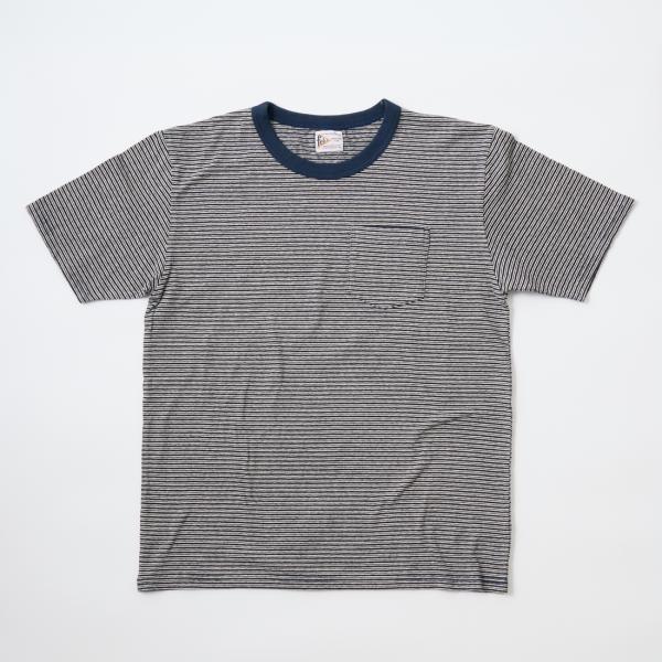 FELCO フェルコ  クルーネック ストライプ ポケットTシャツ メンズ 日本製
