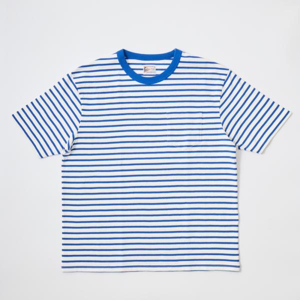 FELCO フェルコ  クルーネック ストライプ ポケットTシャツ メンズ 日本製