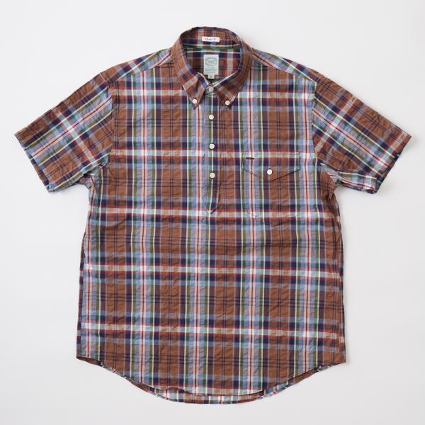 KEATON CHASE USA キートンチェイスユーエスエー 半袖 プルオーバー マドラスチェック...