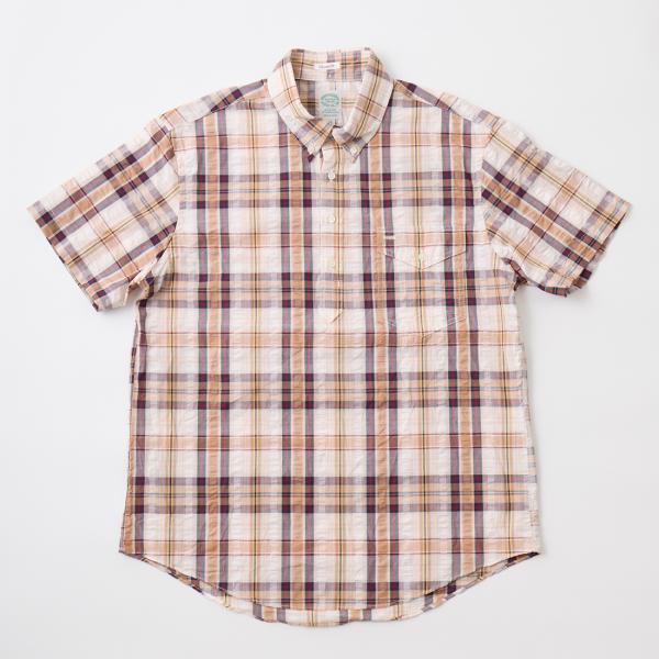 KEATON CHASE USA キートンチェイスユーエスエー 半袖 プルオーバー マドラスチェック...