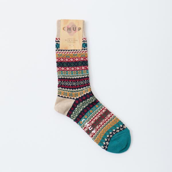 CHUP (チュプ) 総柄 ソックス 靴下 メンズ 日本製