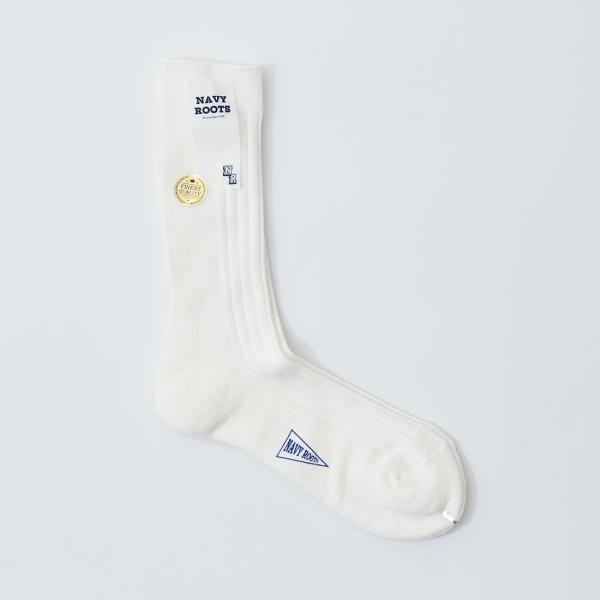 NAVY ROOTS (ネイビールーツ) パイル カラーリブ ソックス 靴下 メンズ 日本製