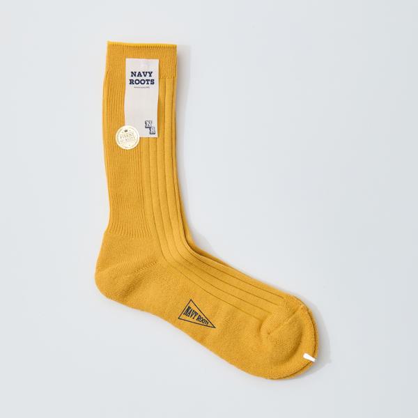 NAVY ROOTS (ネイビールーツ) パイル カラーリブ ソックス 靴下 メンズ 日本製