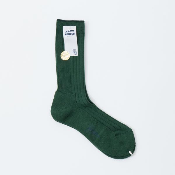 NAVY ROOTS (ネイビールーツ) パイル カラーリブ ソックス 靴下 メンズ 日本製