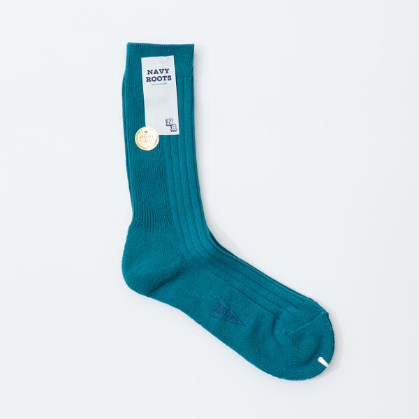 NAVY ROOTS (ネイビールーツ) パイル カラーリブ ソックス 靴下 メンズ 日本製